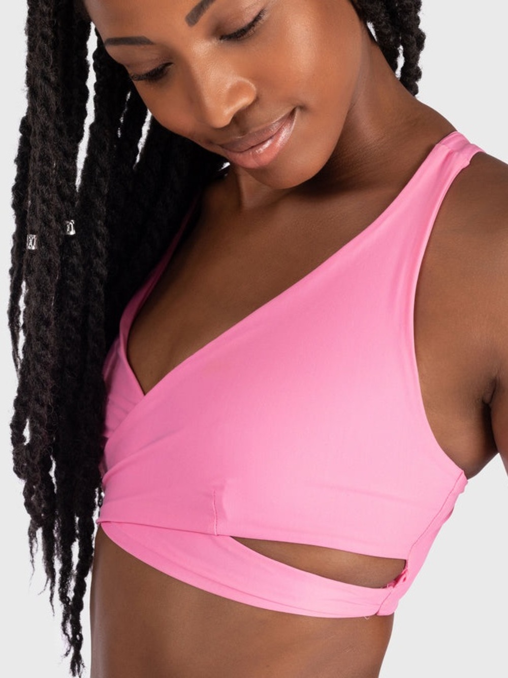 Everyday Wrap Sports Bra in Pink
